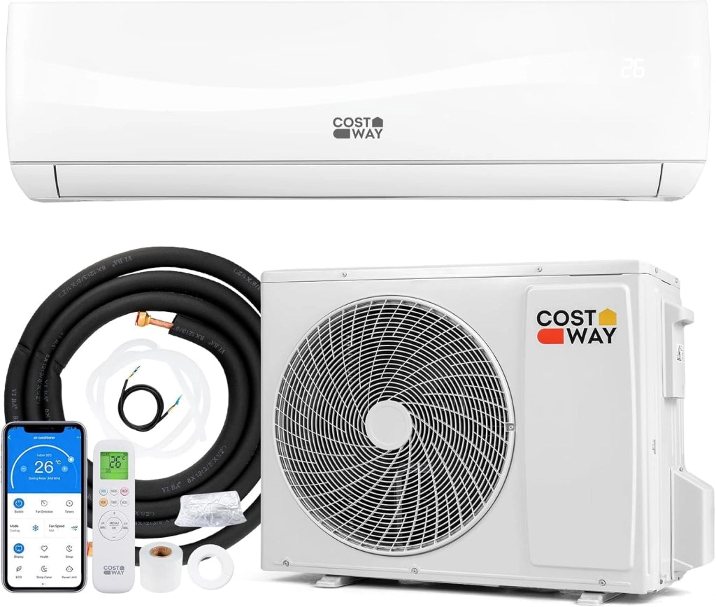 Climatizzatore Monosplit Inverter, R32, A++, Silenzionso 19 dB, A++, Raffrescamento, Riscaldamento, Deumidificazione, Ventola, Timer, WiFi, Telecomando, Autopulizia (18000, BTU)
