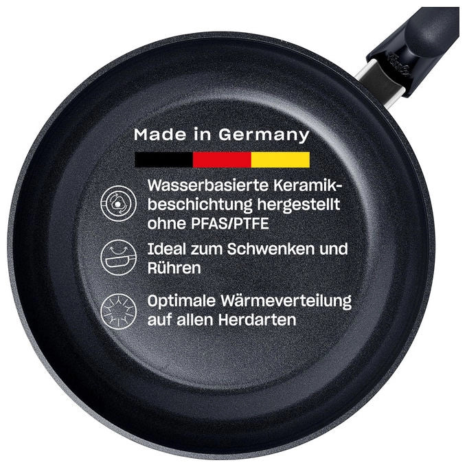 Fissler Padella Ceratal Classic Orbit Black 24 cm Alluminio Rivestimento in Ceramica Induzione