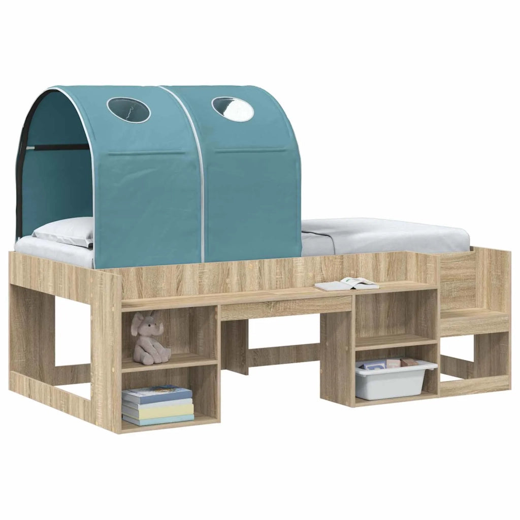 Tunnel per Letto 2 pcs Blu Chiaro 211 x 52,5 x 2 cm Poliestere 893703