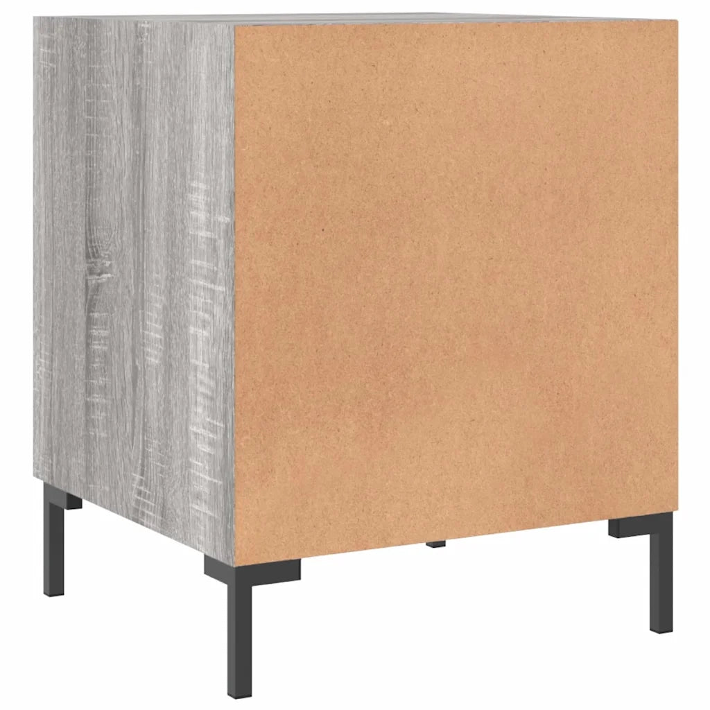 Comodini 2 pz-Set di 2 Tavolino da notte Grigio Sonoma 40x40x50 cm in Legno Multistrato 385518
