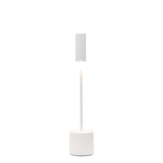 Zafferano - Lampada da tavolo ricaricabile Carolina Led dimmerabile Touch - Uso interno/esterno Autonomia 9h - Bianco Lucido