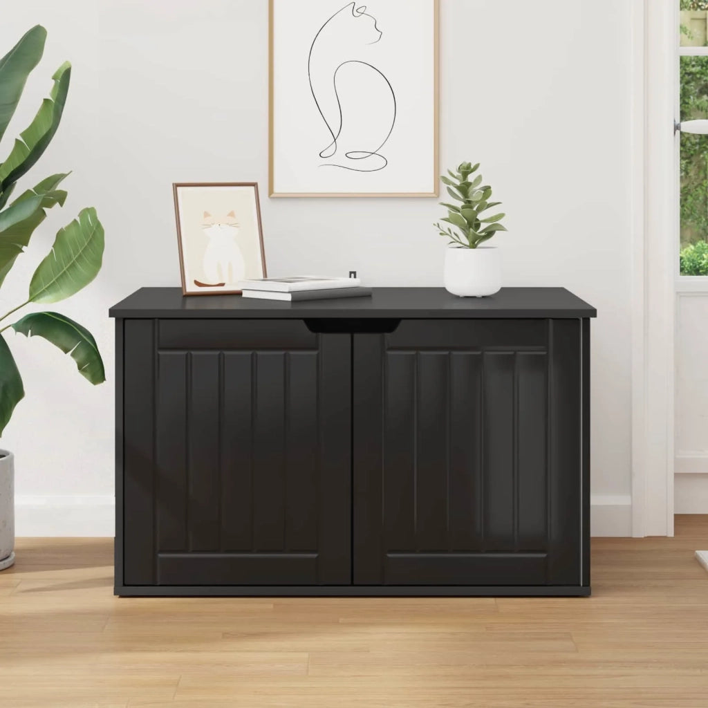 Casa per Gatti Nero 85 x 55 x 50,5 cm Legno multistrato