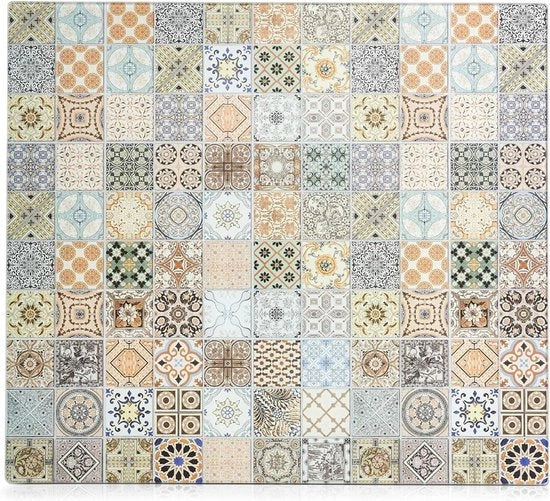 Piastra di Copertura per Fornello in Mosaico Vetro 56 x 50 cm - Resistente al Calore e Taglienti