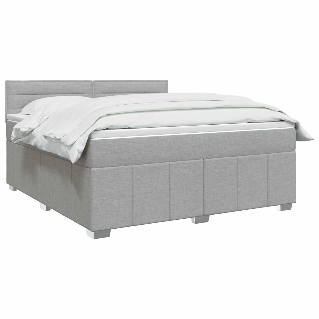 Letto box spring con materasso Grigio Chiaro 140 x 200 cm 3451220