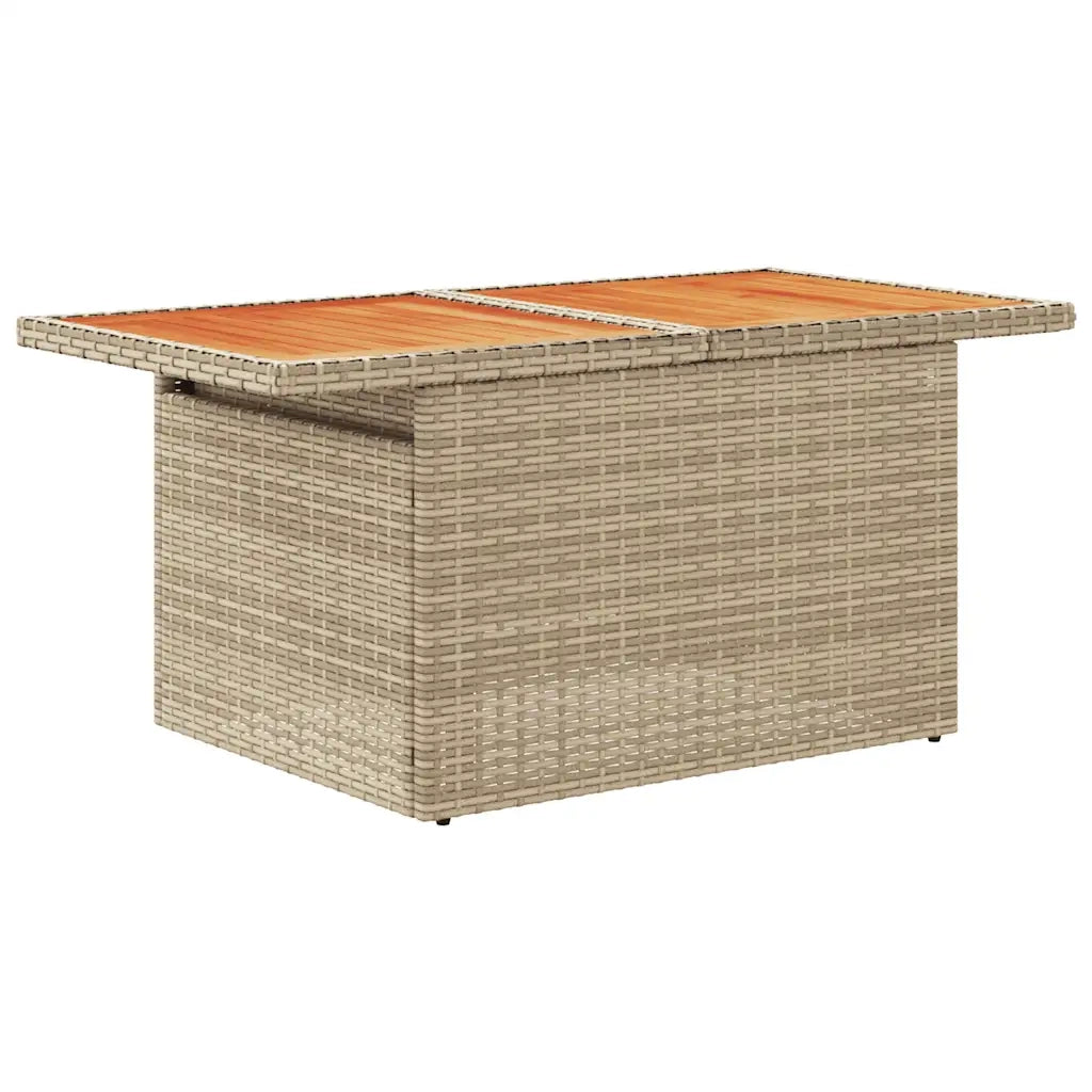 Set Divano da Giardino 8 pz con Cuscini Beige Polyrattan Acacia 3328032