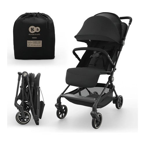 Passeggino 4 ruote kinderkraft ksnebo00blk0000 nebo cabin black