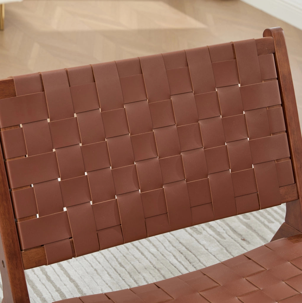 Poltrona 71x66x72 cm senza braccioli in PU marrone
