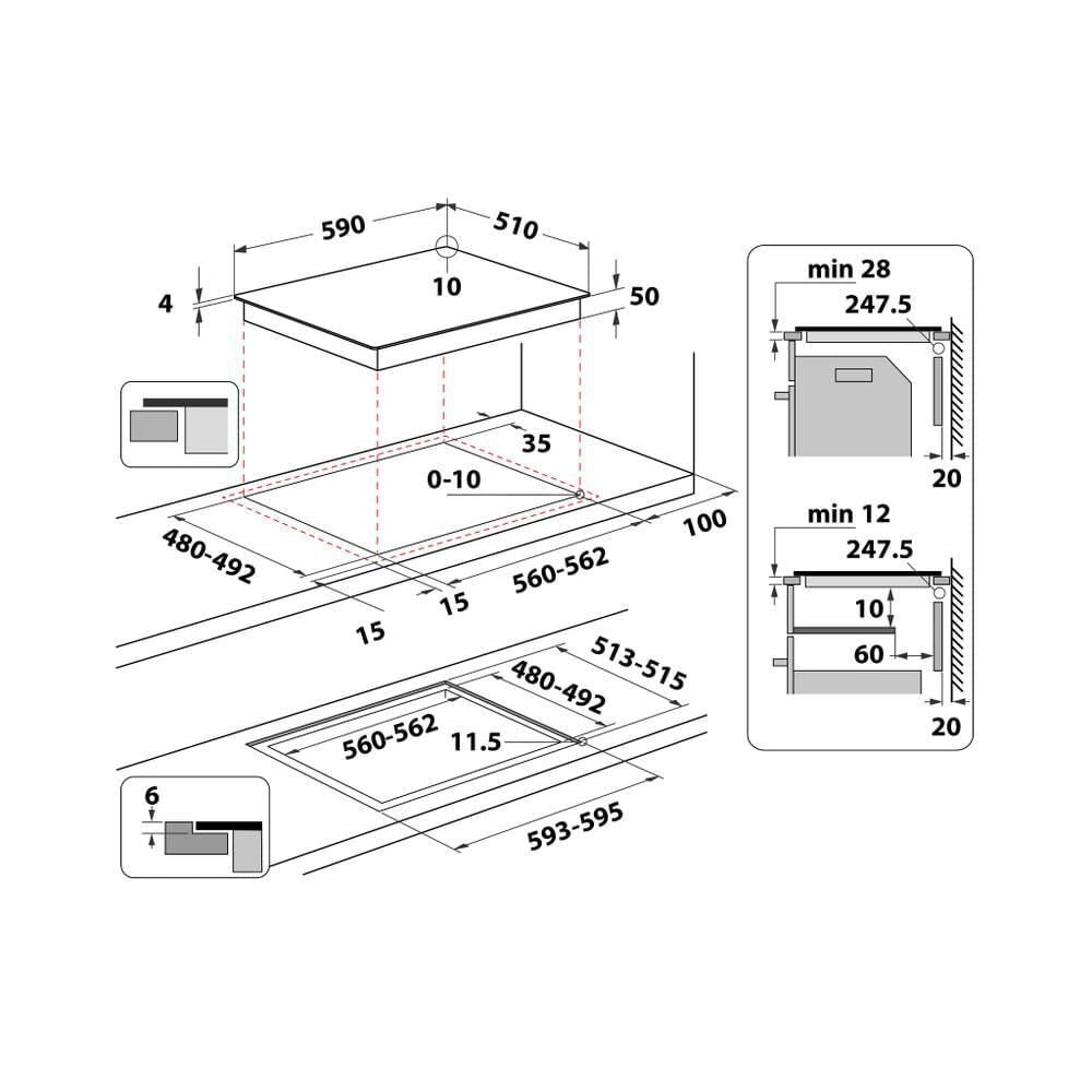 Hotpoint Ariston Piano cottura a induzione HB 4860C CPNE