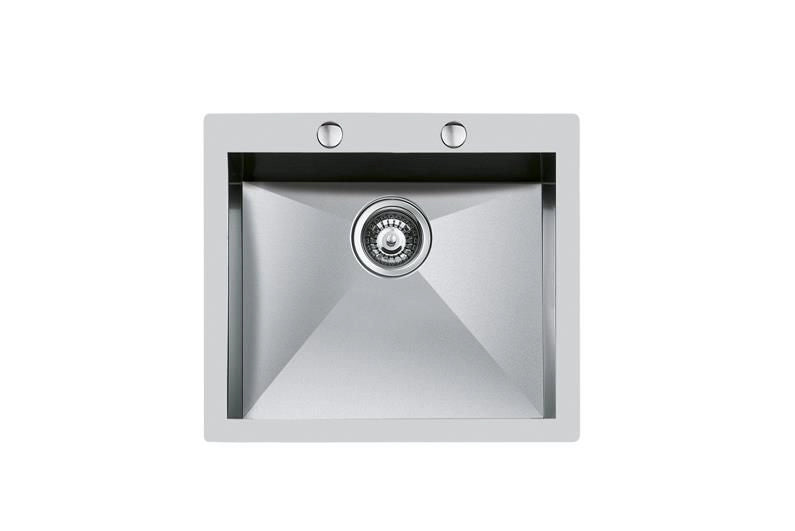 Foster Quadra.1V.50x40.Q4 Lavello montato su piano Rettangolare Acciaio inossidabile