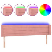 Testiera | Testata a LED Rosa 183x16x78/88 cm in Velluto