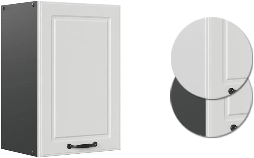 Pensile da cucina R-Line, Bianco casa di campagna, 40 cm, per la libera combinazione all'interno di sistemi cucina modulari