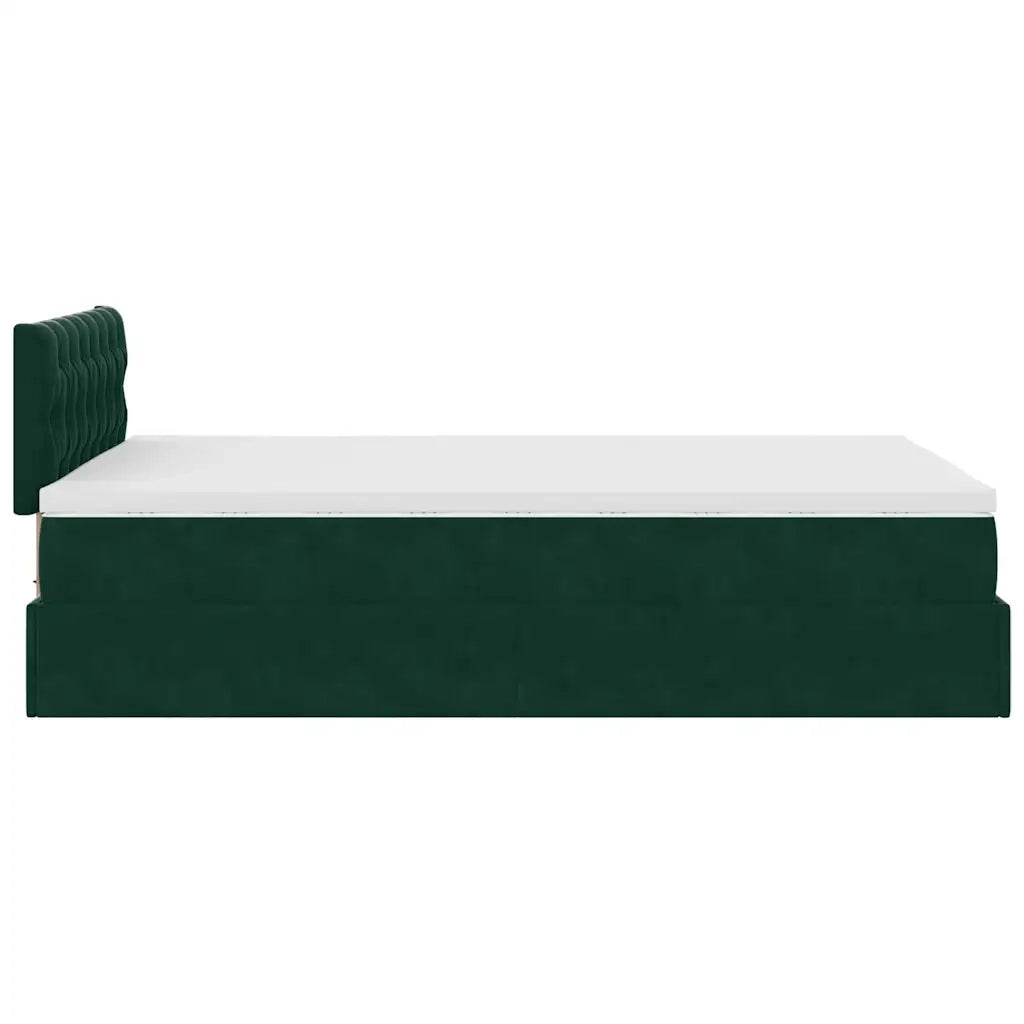 Struttura Letto Pouf con Materasso 120x200 cm Velluto 3311840