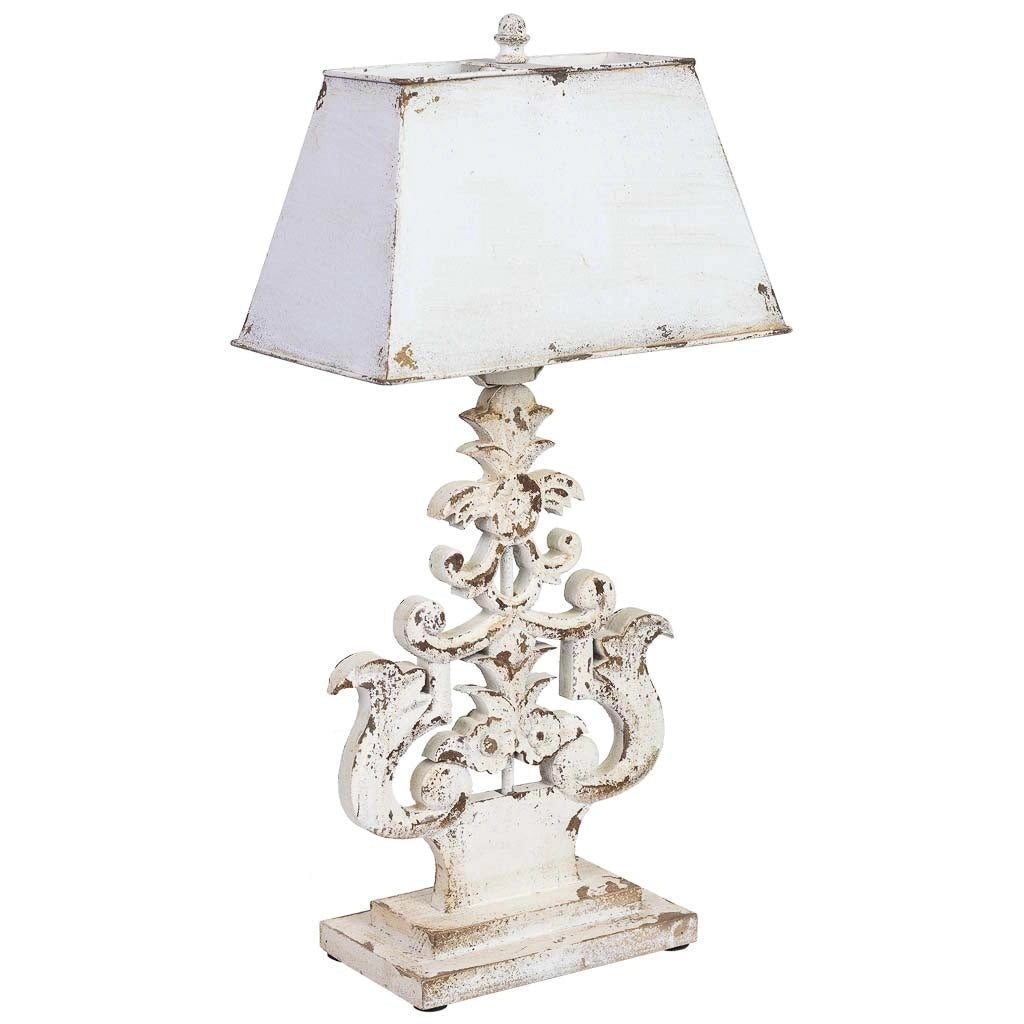 Lampada tavolo legno/metallo invecchiato