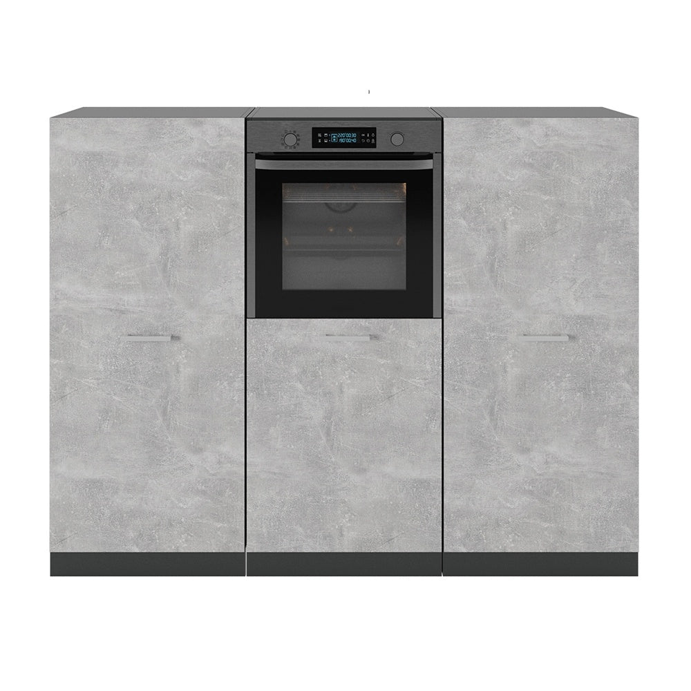 Cucine componibili piccole R-Line Calcestruzzo/Antracite 180 cm senza piano di lavoro Vicco