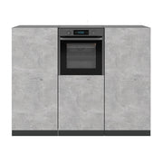 Cucine componibili piccole R-Line Calcestruzzo/Antracite 180 cm senza piano di lavoro Vicco