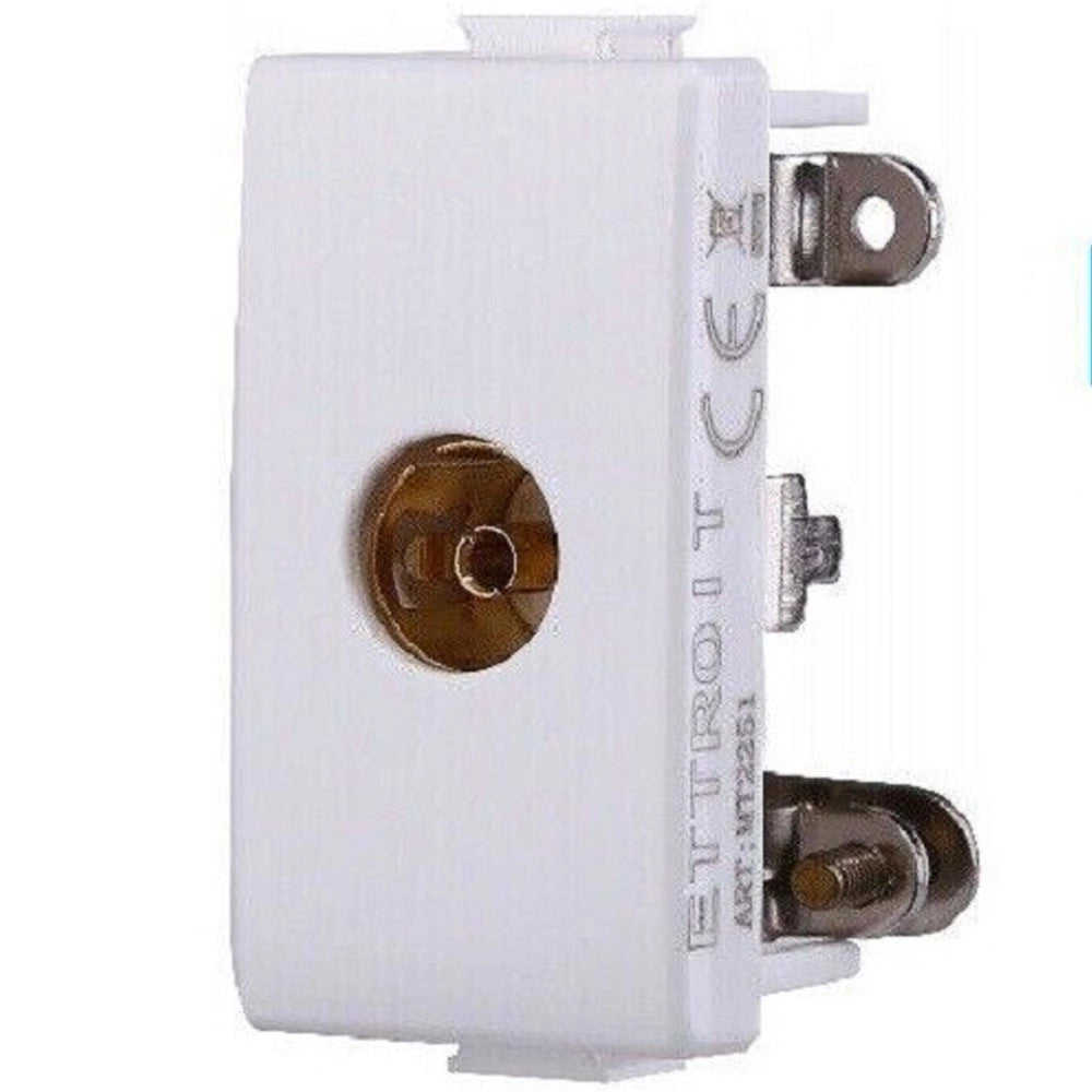 Trade Shop - Serie Bticino Frutti Matix Compatibile Presa Schuko Lan Pulsante Deviatore Usb -     Presa Tv Femmina