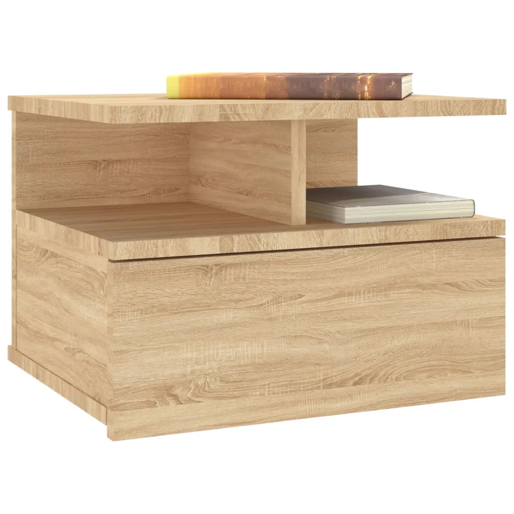 Comodini Pensili 2pz Rovere Sonoma 40x31x27cm Legno Multistrato 800412
