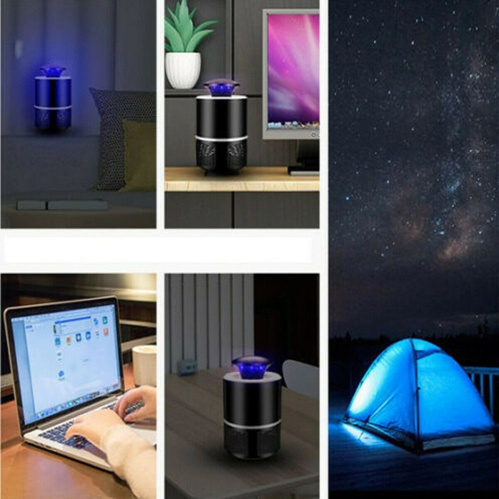 Trade Shop - Aspiratore Lampada Led Zanzara Anti Zanzare Zanzariera Elettrica Usb 8120 -