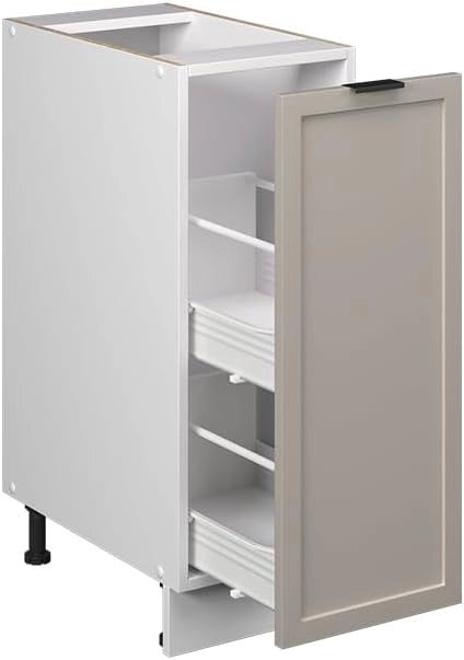 Mobile lavello cucina Fame-Line, GrigioBeige, 80 cm con ripiano, PL Rovere