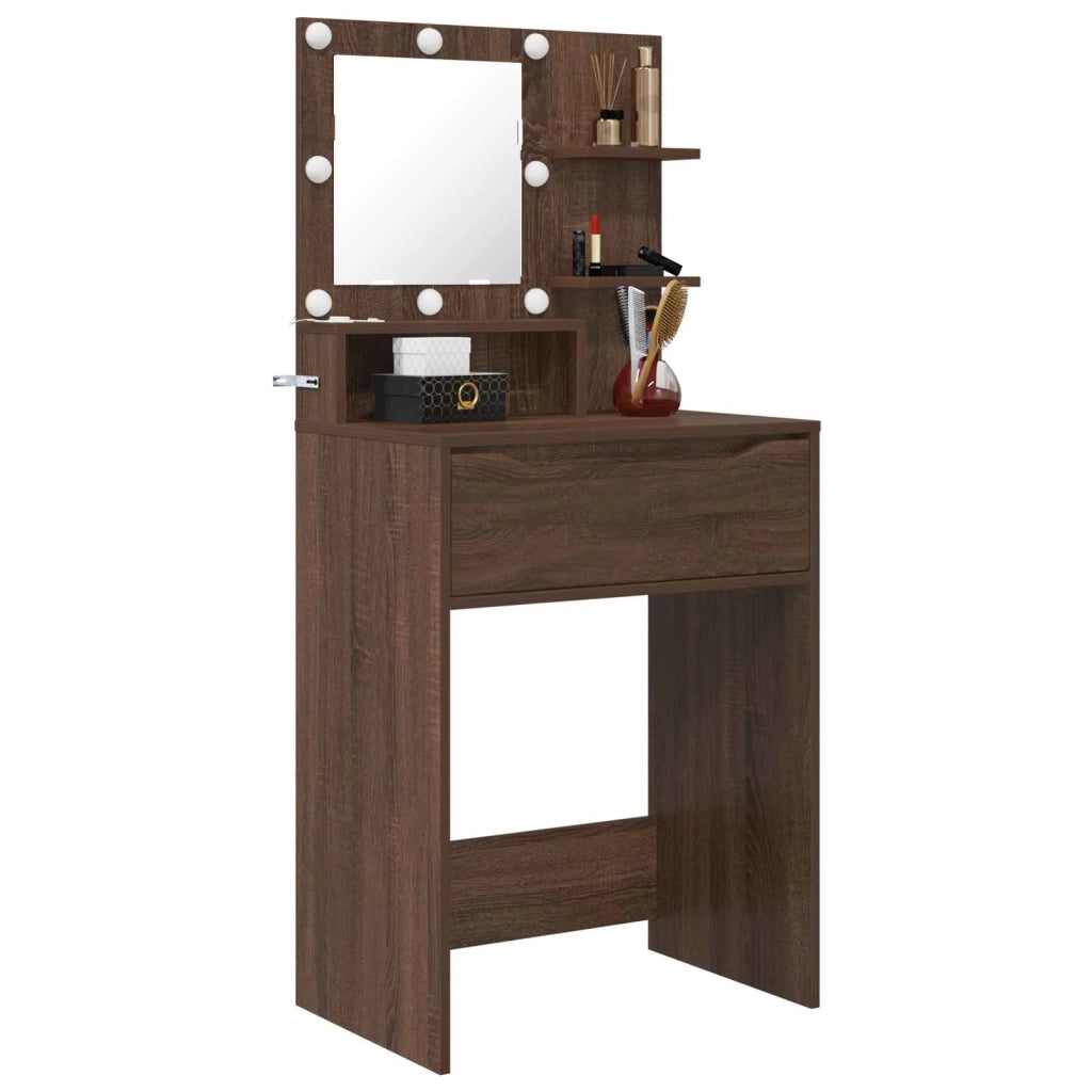 Tavoli da Trucco per Camera da Letto Rovere Marrone 888994