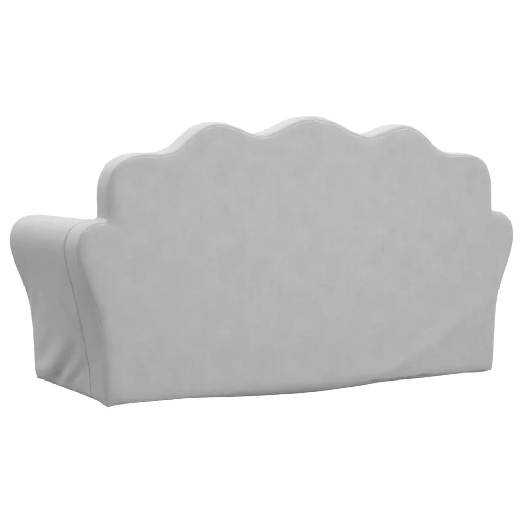 Divano letto | Sof¨¤ letto | Letto singolo Bambini a 2 Posti Grigio Chiaro in Morbido Peluche