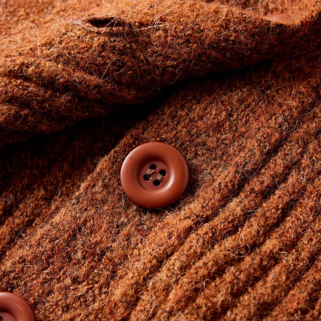 Cardigan da Bambina Lavorato a Mano Cognac 92 14947