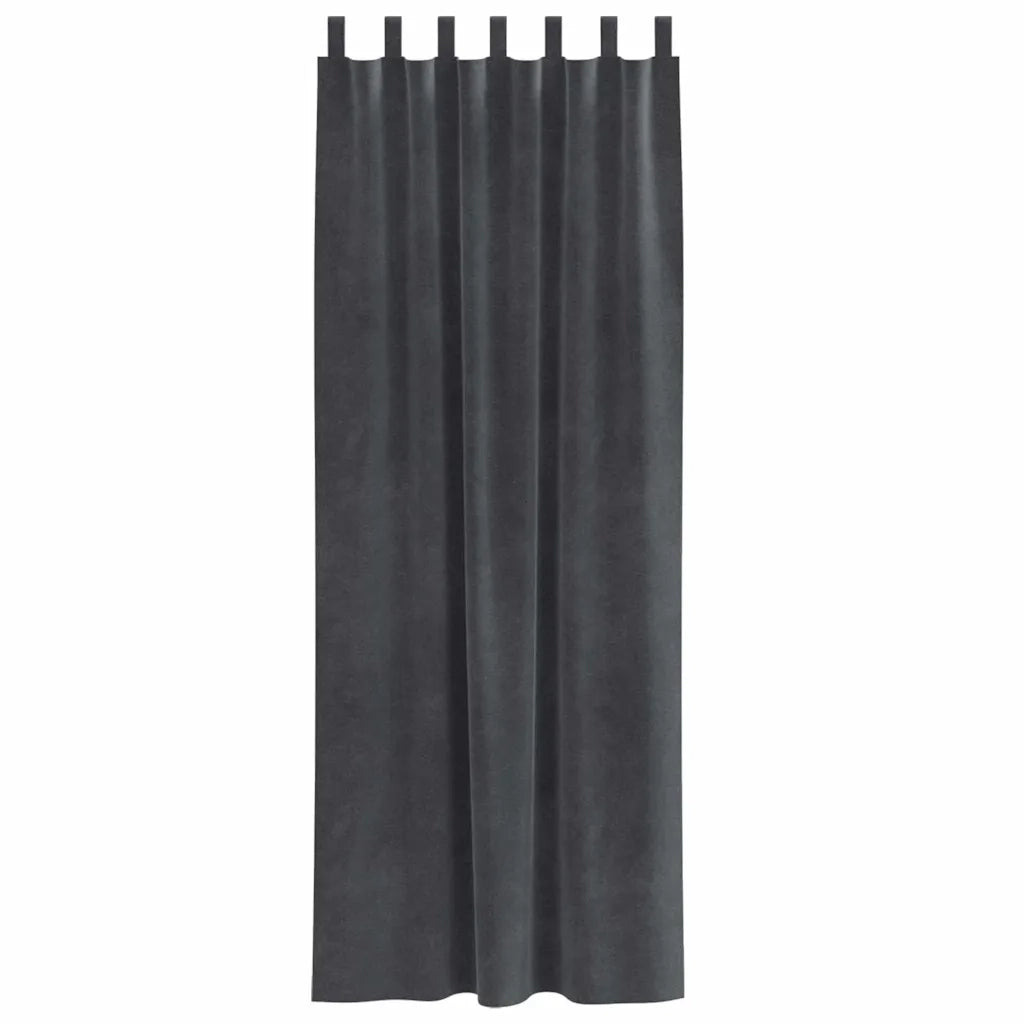 Tende oscuranti 2 pcs Grigio chiaro 140 x 225 cm Velluto 4107265