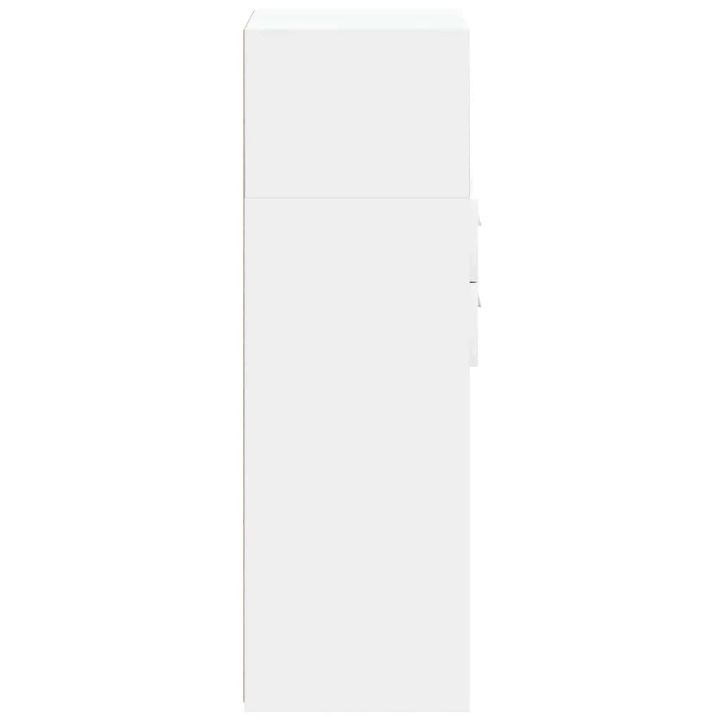 Buffet credenza cassettiera mobiletto mobile contenitore organizer cucina soggiorno salotto alto 30 x 42,5 x 124 cm legno ingegnerizzato bianco 02_0032254