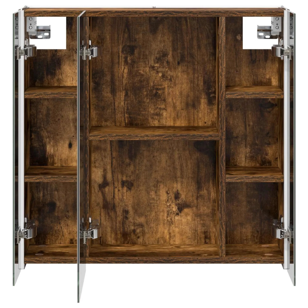 Mobiletto per specchio da bagno Rovere fumé