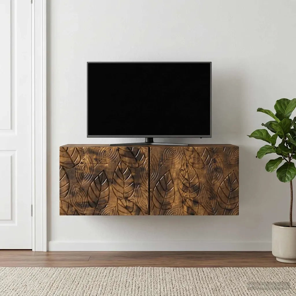 Mobile Porta TV da Muro 98 x 41 x 30 cm Rovere Fumo 898870