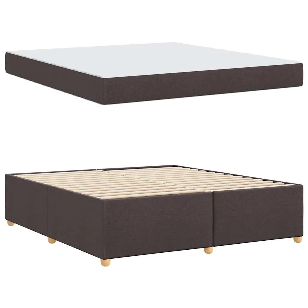 Struttura del letto Marrone Scuro 180 x 200 cm Tessuto