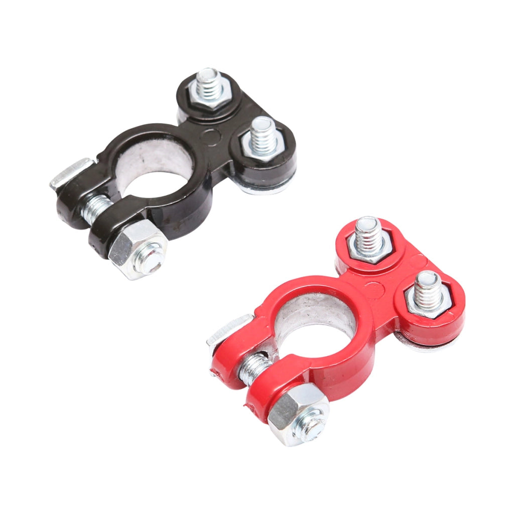 Set di terminali per batteria rossi e neri con morsetto a vite Breckner Germany