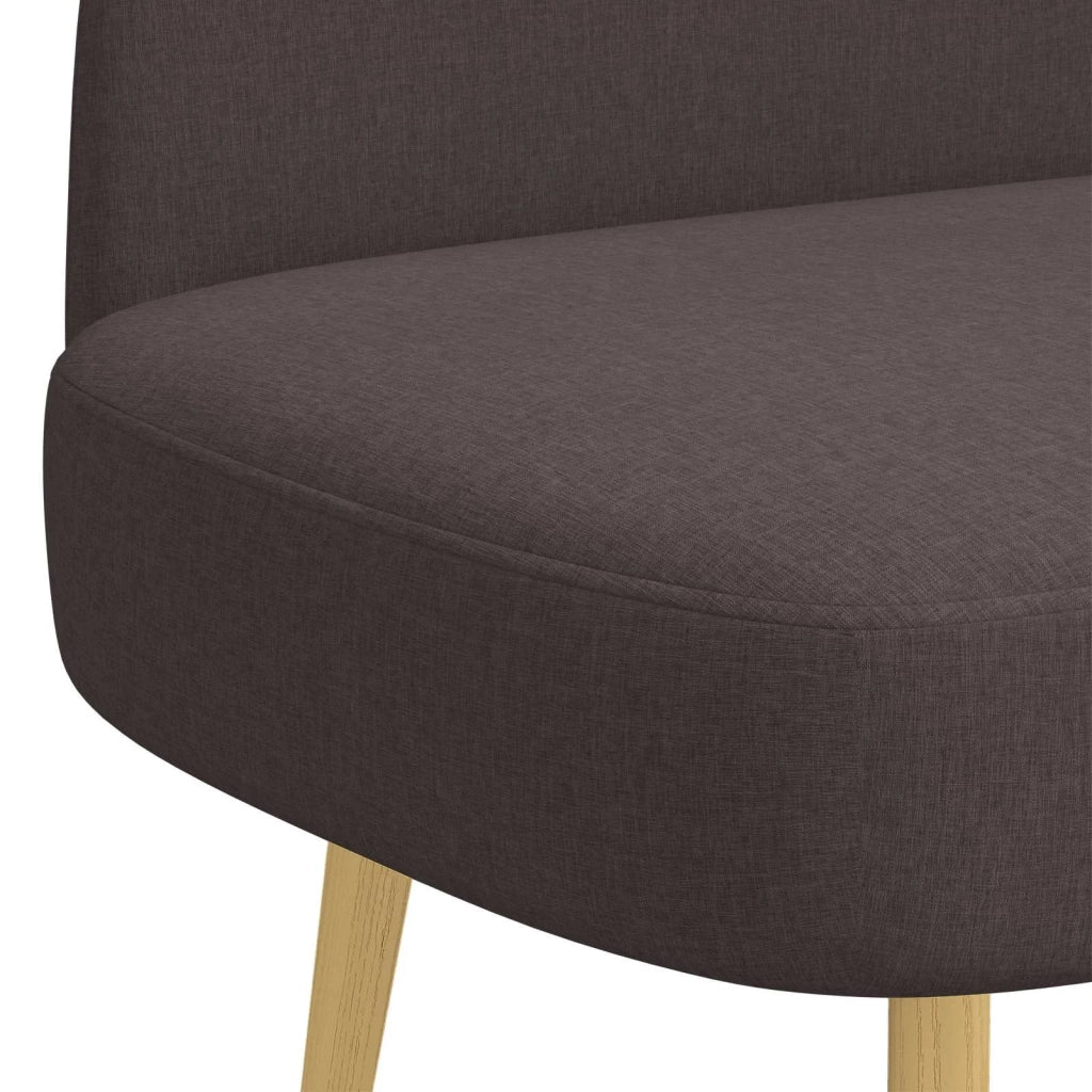 Panchina imbottita con schienale Marrone scuro 110 x 60 x 76 cm 42040760