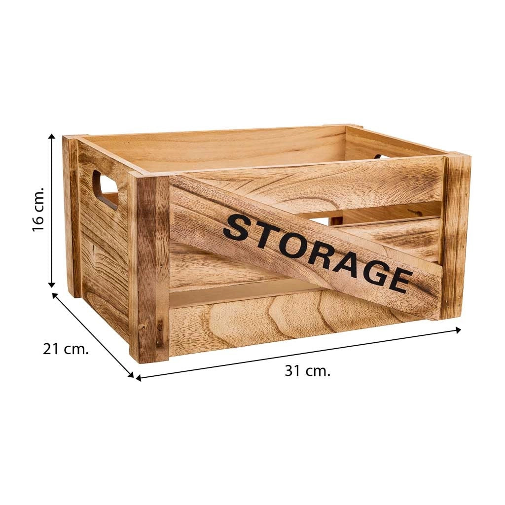 Set cassetti in legno 2 pezzi 36x26x18 -31x21x16h cm