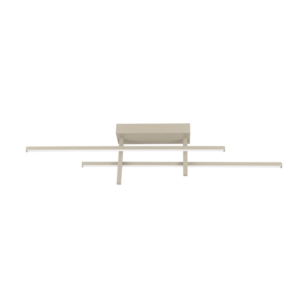 Plafoniera Moderna Trepiliano Alluminio Marrone Plastiche Bianche Led 20W 2500Lm