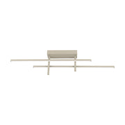 Plafoniera Moderna Trepiliano Alluminio Marrone Plastiche Bianche Led 20W 2500Lm