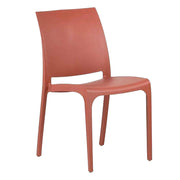 Sedia da esterno Dusanbe, Seggiola da giardino, Seduta outdoor multiuso, Panchina da giardino, Made in Italy, 54x46 h80 cm, Rosa