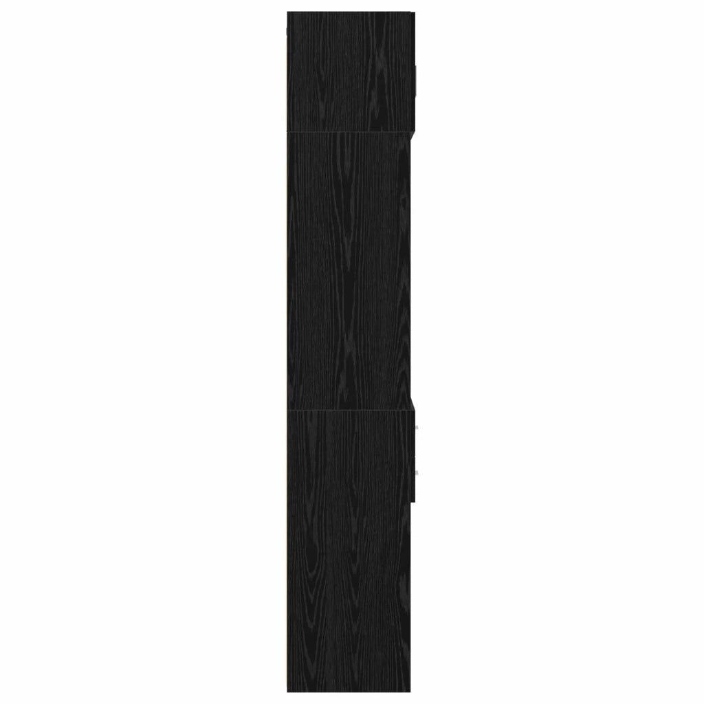 Armadio per la conservazione con ripiani Rovere Nero 3446672