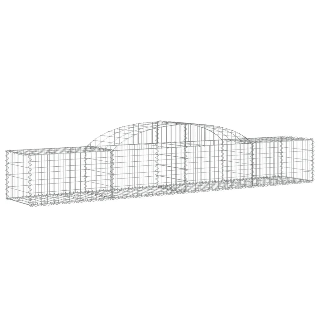 Cesti Gabbioni ad Arco 4 pz 300x50x40/60 cm Ferro Zincato 3146649