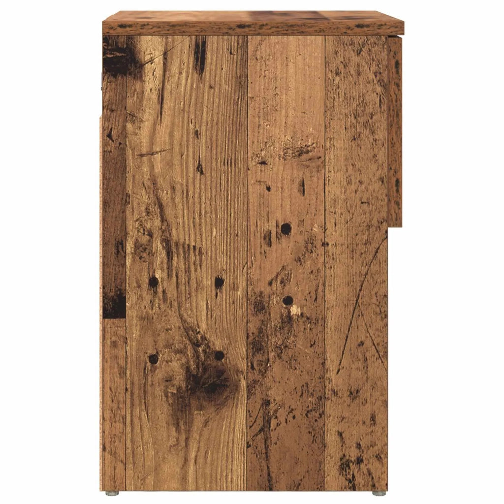 Armadietto per letto 2 pz Legno antico 29 x 31,5 x 49 cm CFW6903826