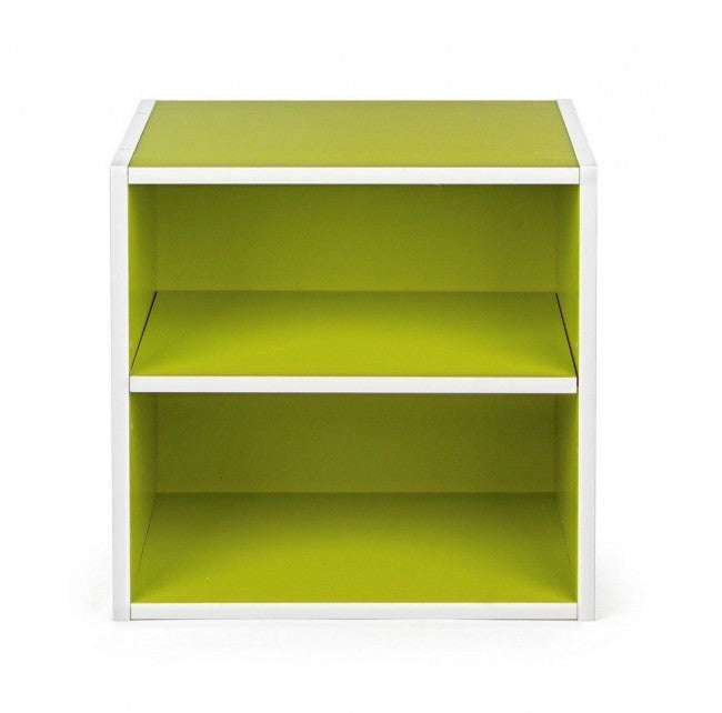 Cubo con Mensola Composite in Legno Verde