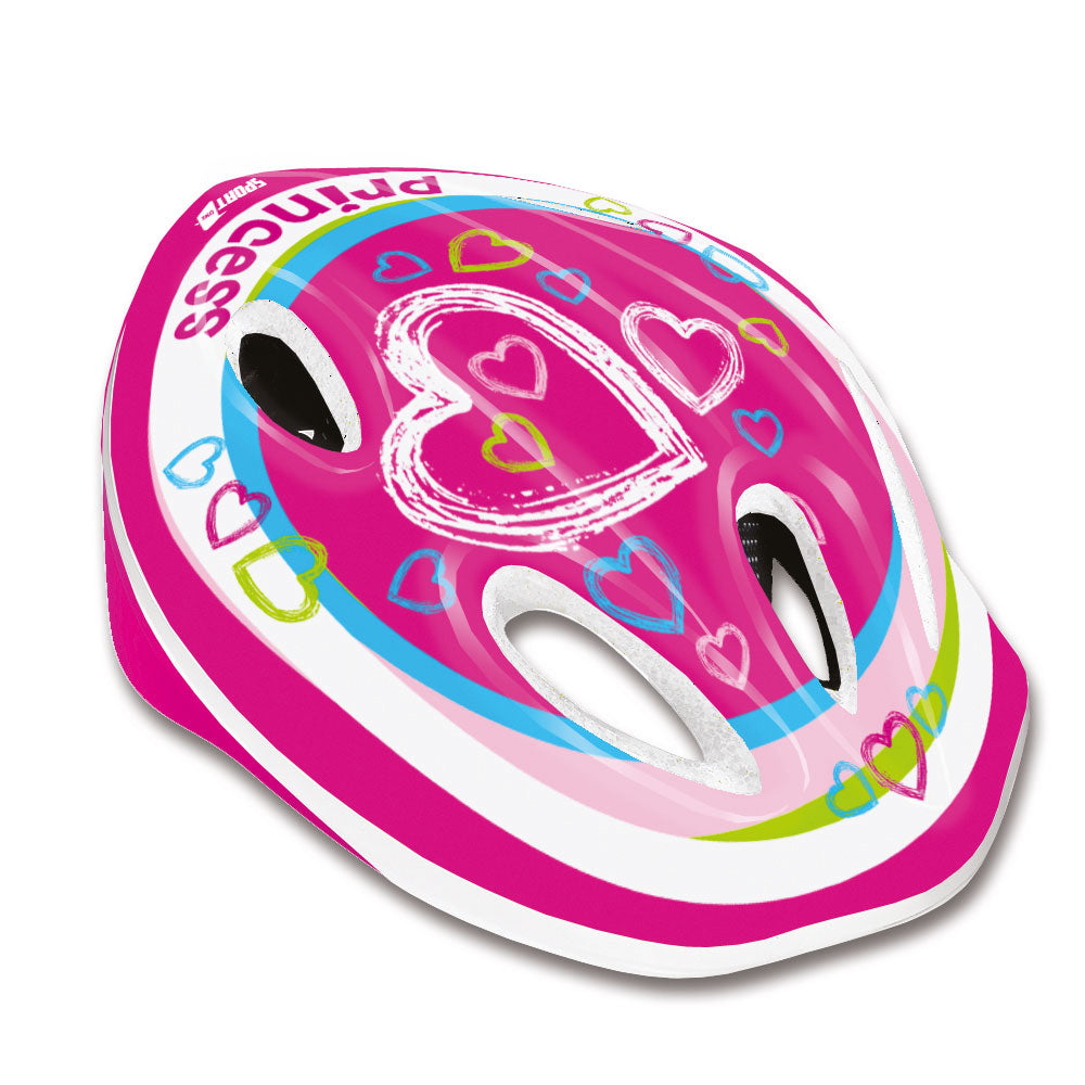 Casco EASY GIRL Aereodinamico per Bambini Misura 52-56 cm con Fori di Aerazione Rosa o Fucsia
