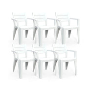 Sedie da Giardino Keter Julie Effetto Legno 6 Pz Colore: Bianco