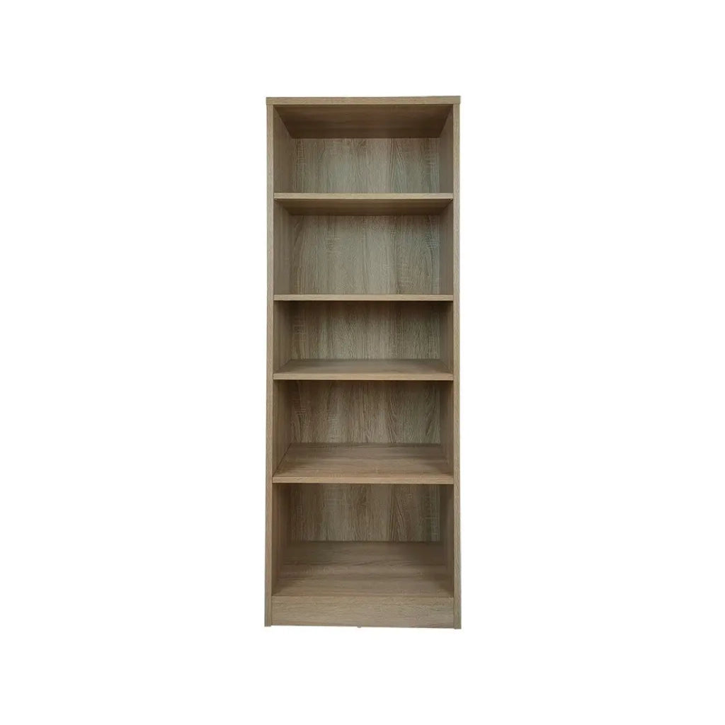 Libreria design a 4 ripiani, colore rovere chiaro collezione TOLLY