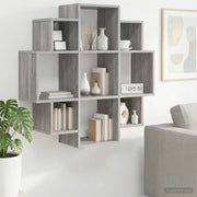 Scaffale da parete Sonoma grigio 90 x 25 x 90 cm 8012177
