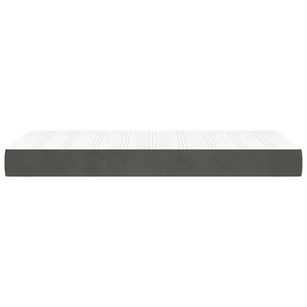 Materasso a Molle Grigio Scuro 100x200x20 cm in Velluto cod mxl 54499