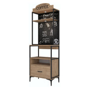 Madia Nemol, Credenza 2 Ripiani, 70x40x207h cm Marrone Rovere
