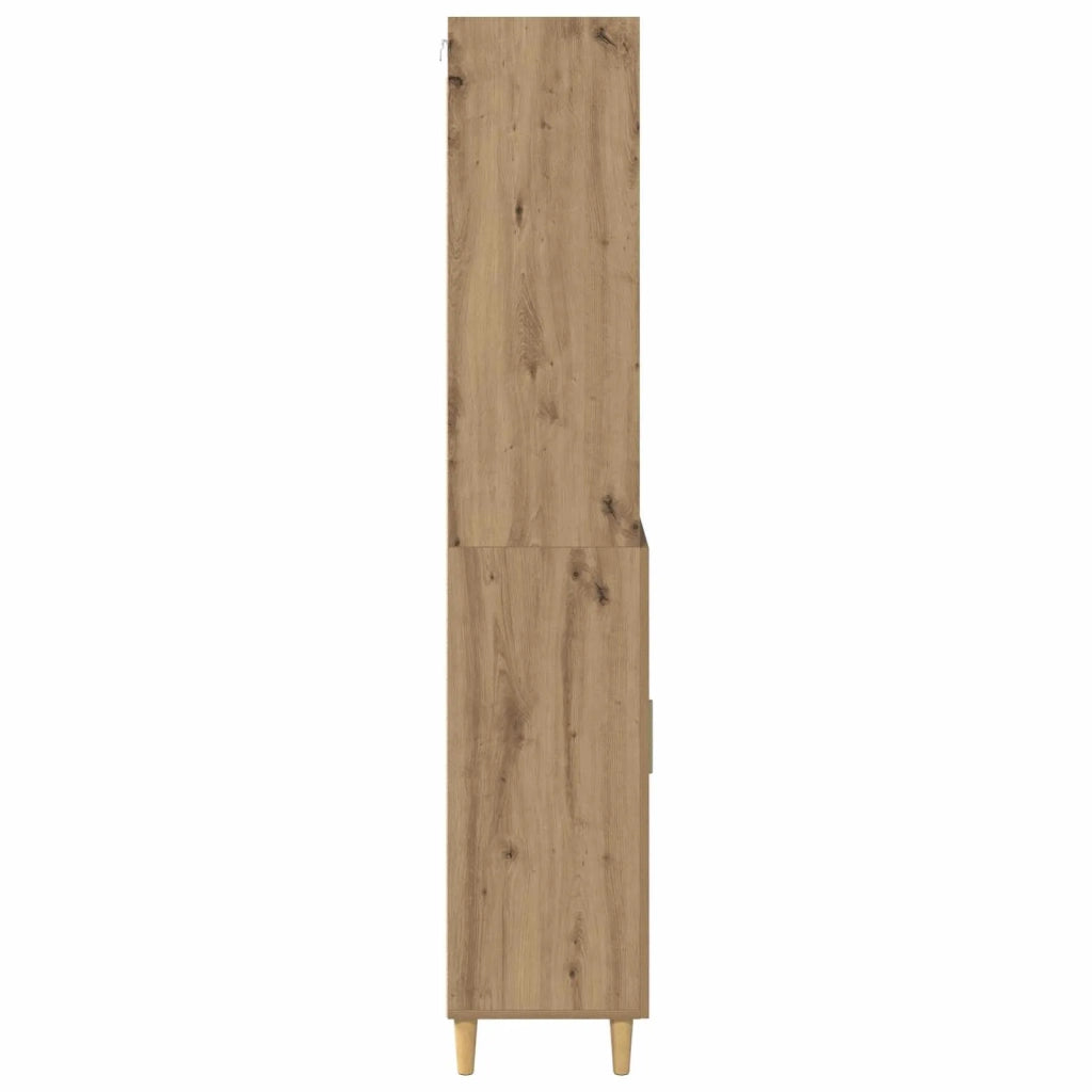 Credenza | Madia | Buffet da pranzo | Armadio da pranzo con cassetto Rovere artigianale 69,5 x 32,5 x 180 cm