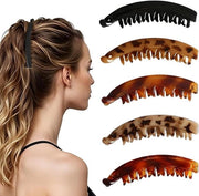 Set di Spille per Capelli Vintage con Design a Leopardo - 5 pezzi - Spille Antiscivolo per Capelli Detti - Adatti per Donne e Ragazze