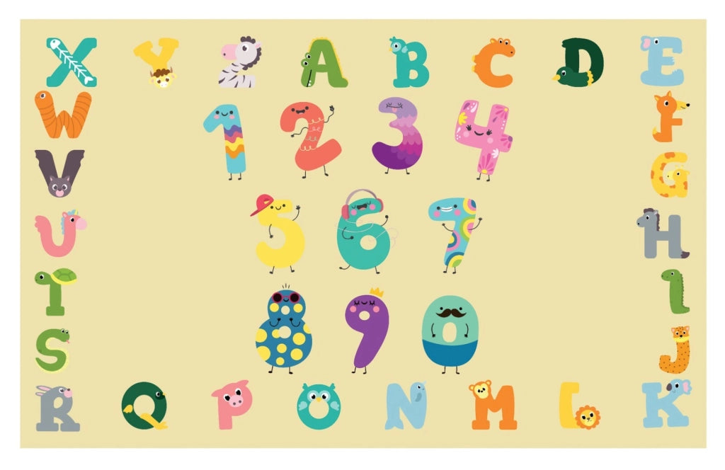 Tappeto Cameretta 75x120 Cm Camera Letto Bambini Moderno Antimacchia Morbido Gioco Bimbi Dis B